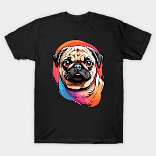 Pug Dog watercolour T-Shirt